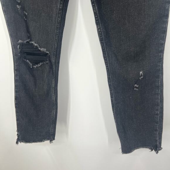 Abercrombie & Fitch The Skinny Jeans High Rise Black Distressed - Picture 4 of 8